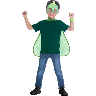 Afbeelding van Amscan Kostuum Pj Masks Gekko Junior Groen 4 8 Jaar 3 delig
