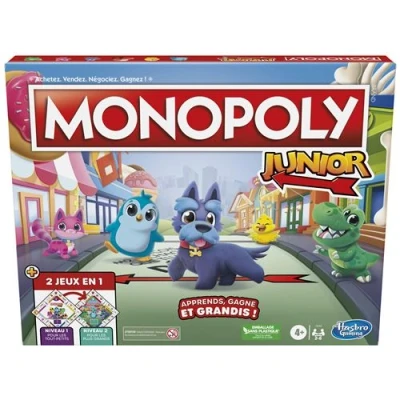 Image de Hasbro Monopoly Junior Jeu 2 En 1 Version Française
