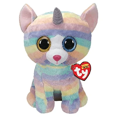 Image de Peluche Ty Beanie Boo&#039;s Heather le chat 66 cm