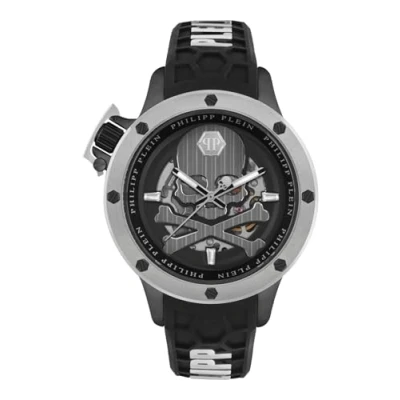 Afbeelding van Philipp Plein Rich PWUAA0523 Horloge Siliconen Zwart Ø 46 mm