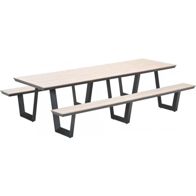 Afbeelding van Bell picknick set 280x178xH75 cm carbon black/light teak VW Garden Impressions