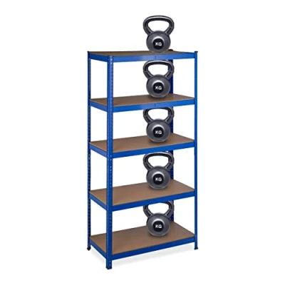 Afbeelding van Relaxdays opbergrek metaal stellingkast legbordstelling opbergkast 180x90x45 cm