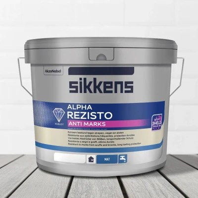 Afbeelding van Sikkens Alpha Rezisto Anti Marks Mat 10 Liter Matte Muurverf