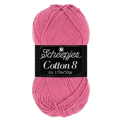 Afbeelding van Scheepjes Cotton 8 kleur 653 Pink (op=op)