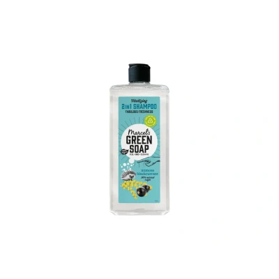 Afbeelding van 6x Marcel&#039;s Green Soap Shampoo &amp; Conditioner 2 in 1 Mimosa Black Currant 300 ml
