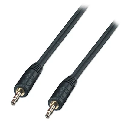 Afbeelding van Lindy Premium Audiokabel stereo ministekker (M) naar 5 m beschermd zwart gevormd