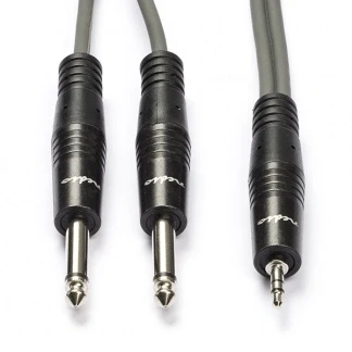 Afbeelding van 6.35 mm jack naar 3.5 kabel Nedis 5 meter (Stereo, 100% koper)