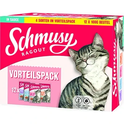 Afbeelding van 24x100g Ragout in Saus Mix Schmusy Kattenvoer nat