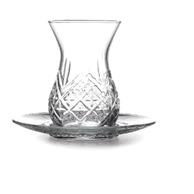 Afbeelding van Pasabahce Timeless Turkse Theeglazen Met Onderzetters 12 delig 155 ML