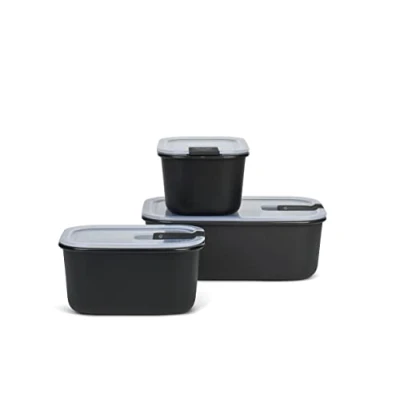 Afbeelding van Mepal set vershouddozen EasyClip 3 delig Voorraaddoos Nordic black