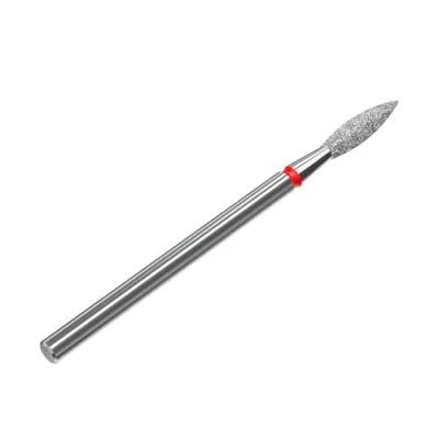 Afbeelding van STALEKS PRO Diamantpunt Vlam (rode ring) I Set voor nagelschuurmachines Bits manicure en pedicure Schuurset elektrische schuurmachines Nail Drill BIT (FA10R023/10)