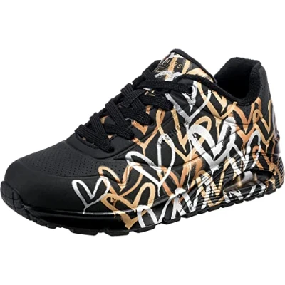 Image de Skechers Uno metallic Love Femme Basket, Noir, 36 EU
