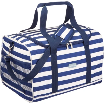 Afbeelding van KC Blue We Love Summer Extra Grote Koeltas Cooler Bag met Capaciteit Nautisch Gestreept Patroon