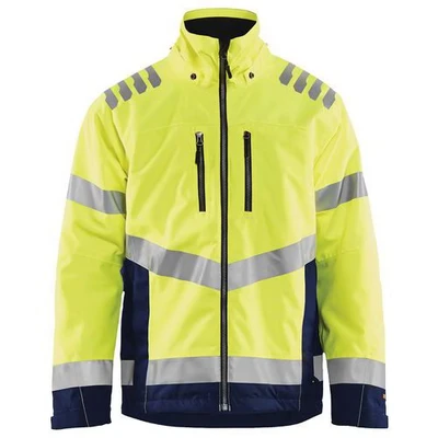 Image de Veste hiver haute visibilité jaune fluorescent/marine, étanche