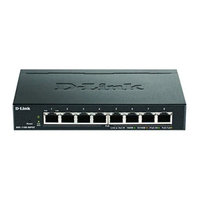 Image de D Link DGS 1100 08PV2 Commutateur intelligent 8 x 10/100/1000 (PoE) de bureau PoE (64 W)