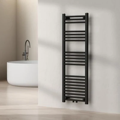 Afbeelding van Handdoekradiator Voss 120x40x3 cm zwart