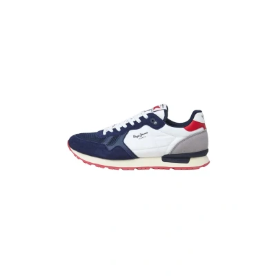 Afbeelding van Pepe Jeans BRIT CAMP Sneakers laag, Heren, Maat: 40, Navy Leer/ synthetisch