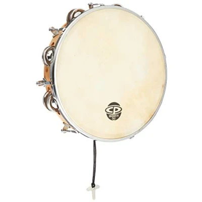Afbeelding van Latin Percussion LP CP391 Tunable Wood Tambourine tamboerijn met vel