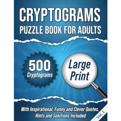 Afbeelding van Cryptograms Puzzle Book For Adults