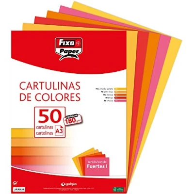 Afbeelding van Fixo Paper 00001794 Kleurenkaart A3, krachtige kleuren, 180 g, 50 stuks