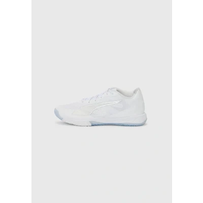 Afbeelding van PUMA Accelerate Turbo 4 Handball Schoenen Unisex, Grijs/Wit/Zilver, Maat 37,5