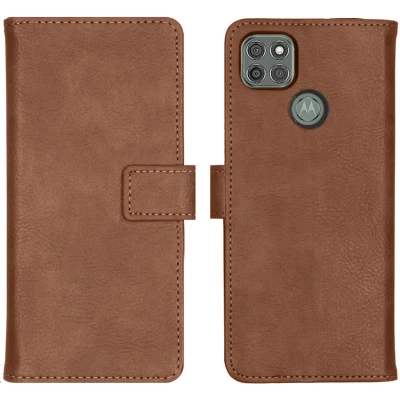 Afbeelding van iMoshion Hoesje Geschikt voor Motorola Moto G9 Power Met Pasjeshouder Luxe Bookcase Bruin