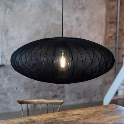 Afbeelding van Hanglamp Florence, Ø 75 cm, zwart, nylon