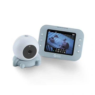 Image de Babyphone vidéo Babymoov Yoo Roll Vert et Blanc