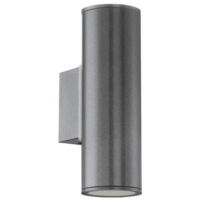 Afbeelding van Wandlamp 2 Gu10 LED Antraciet Riga Eglo