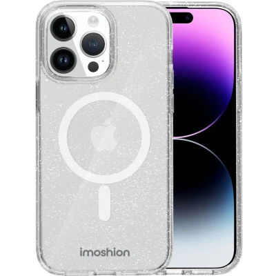 Afbeelding van imoshion Hoesje Geschikt voor iPhone 15 Pro Sparkle Backcover MagSafe Transparant