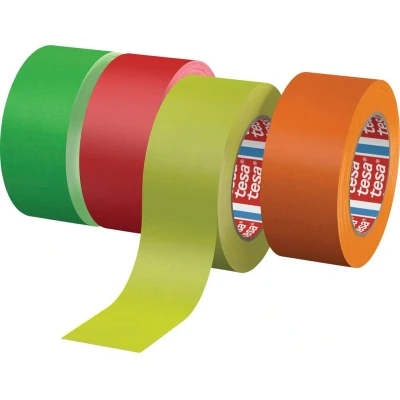 Afbeelding van tesa 04671 00058 10 Textieltape tesaband 4671 Neon geel (l x b) 25 m 38 mm 1 stuk(s)