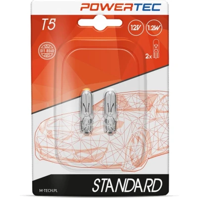 Afbeelding van Powertec T5 12V 1.2W Standard Helder Set in Blisterverpakking