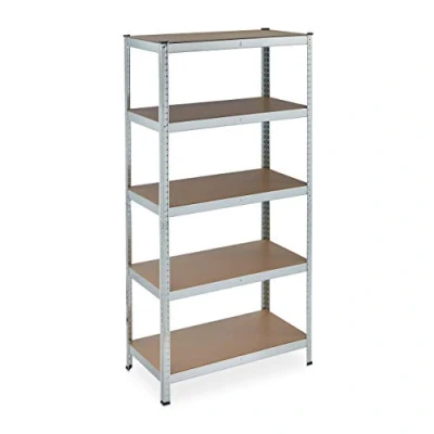 Afbeelding van Relaxdays stellingkast metaal 180x90x45 cm opbergrek 5 etages verzinkt opbergkast