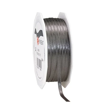 Afbeelding van C.E. Pattberg Cadeaulint leisteen satijn (grijs) 50 meter voor geschenkverpakkingen 0,3 cm breed decoratielint geschenken elke gelegenheid