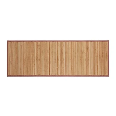 Afbeelding van Relaxdays badmat bamboe douchemat bad mat badkamer hout antislip 80 x 45 cm 53 152