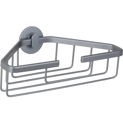Afbeelding van Doucherek Differnz (Driehoek, 1 laags, Aluminium, Gun metal)