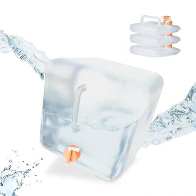 Afbeelding van Relaxdays opvouwbare jerrycan set van 4 plastic waterzak lege watertank met kraan 20 Liter