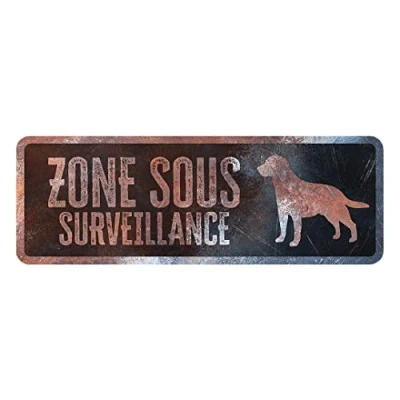 Afbeelding van D&amp;d Home Waakbord Hond Waarschuwingsbord Labrador Frans 40x13x0,3cm Meerkleurig 1st