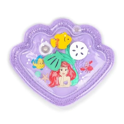 Image de Bright Starts Disney Princesse Ariel Tummy Time Tapis d&#039;eau la Petite Sirène Trésors de Mer Violet, Bébé Fille Nouveau né +