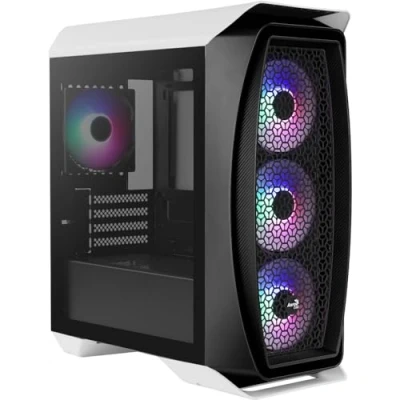 Afbeelding van Aerocool Aerooneminifrost, PC behuizing Micro ATX, 4 ventilatoren, 2 panelen, wit