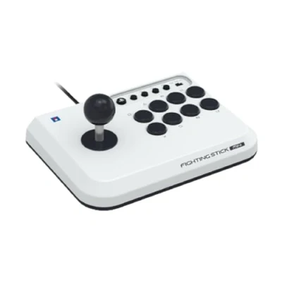 Image de Manette filaire Hori Fighting Stick Mini pour PS5 PS4 et PC Blanc Noir