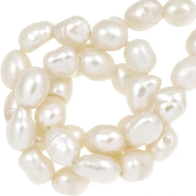 Afbeelding van Zoetwaterparels (6 7 x 5 mm) White (32 Stuks)