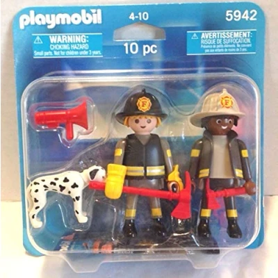 Afbeelding van Playmobil DuoPack 2 Brandweermannen en Reddingshond 5942