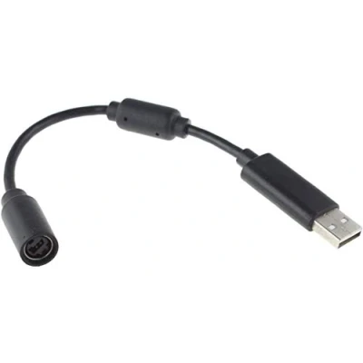 Afbeelding van USB Breakaway Kabel Koord voor Microsoft Xbox 360, PC Gamepad Controller Adapter (zwart)