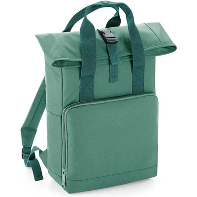 Afbeelding van Twin Handle Roll Top Backpack BagBase 11 Liter Sage Green