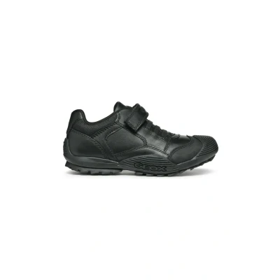 Afbeelding van Geox Jr Savage B, schooluniform schoen voor jongens, zwart.