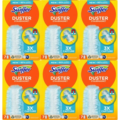 Afbeelding van 2e halve prijs: 6x Swiffer Duster Trap &amp; Lock navullingen Met Een Geur Van Ambi Pur 7 stuks