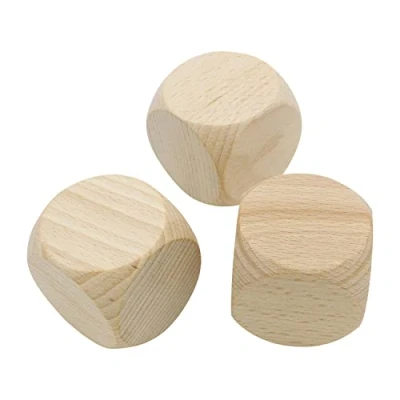 Afbeelding van GICO Houten kubus, blanco dobbelstenen, gebedskubus, knutselkubus, verschillende verpakkingen en maten, (50 mm)