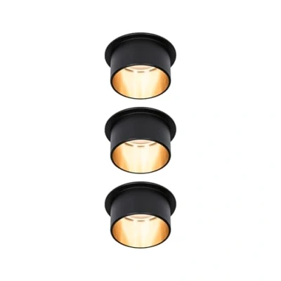 Afbeelding van Paulmann 93379 Gil LED inbouwlamp vast ingebouwd 18 W Zwart (mat), Goud