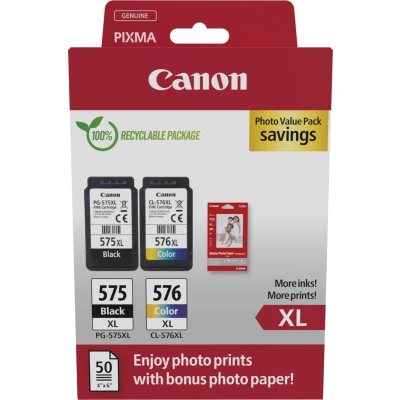 Afbeelding van Inktcartridge Canon PG 575XL CL 576XL zwart kleur